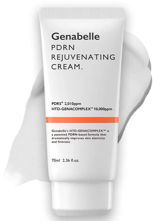 Genabelle PDRN Rejuvenating Cream - Lightweight Moisturizer with Original PDRN, CICA, Hyaluronic Acid - Nourishing, Hydrating, and Soothing Formula - 2.36 fl.oz C3
