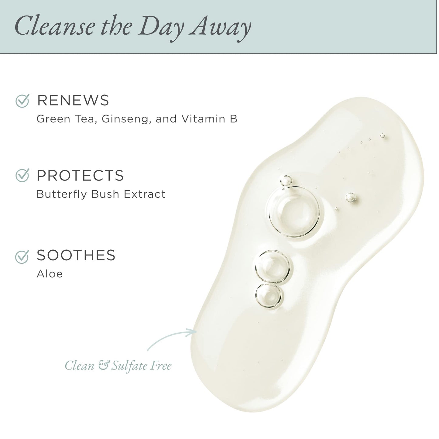 PÜR MINERALS Forever Clean Gentle Facial Cleanser, Sulfate-Free Makeup Remover, Vegan-Friendly Formula, Green Tea, Aloe Vera C3