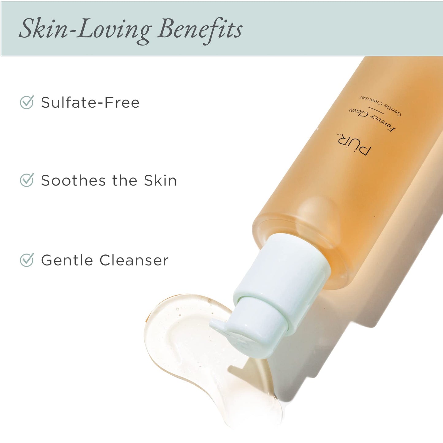 PÜR MINERALS Forever Clean Gentle Facial Cleanser, Sulfate-Free Makeup Remover, Vegan-Friendly Formula, Green Tea, Aloe Vera C3