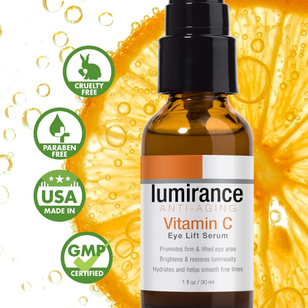 Lumirance Vitamin C Eye Lift Serum, Minimizes the Look of Wrinkles and Crows Feet, Helps with Firming and Dark Circles, 30ml/1 fl oz C3