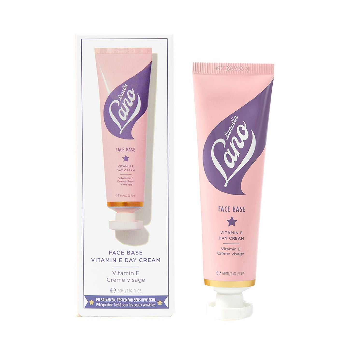 Lanolips Face Base Lanolin & Vitamin E Day Cream - Face Cream - Lanolin, Colloidal Oatmeal & Vitamin E for Normal-Dry & Sensitive Skin - Dermatologist Tested Lanolin Cream (60ml / 2.02oz) C3