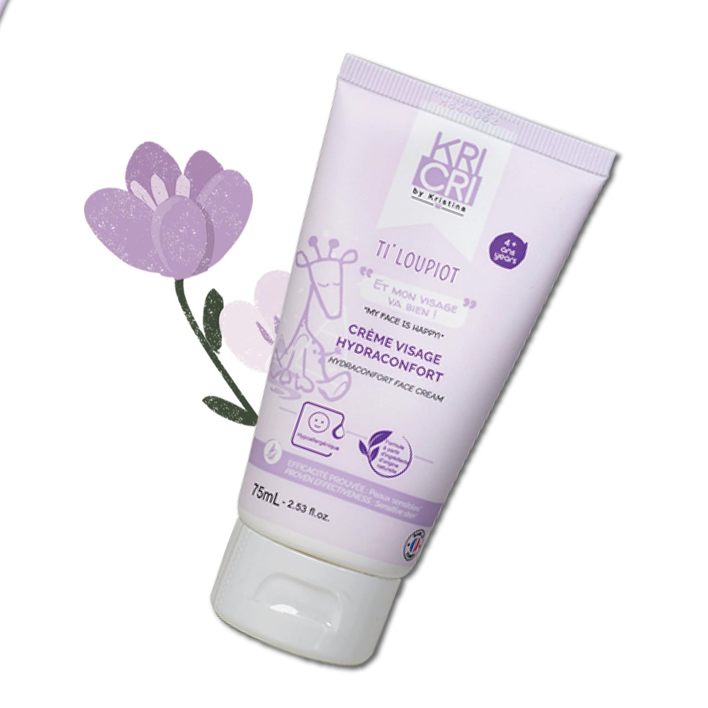 Kricri Children's Face Moisturizer - a Youth Skin Care Product with Organic Plant-based Ingredients Suitable for Dry or Sensitive Skin,Suitable for Over 4 Years Old C3