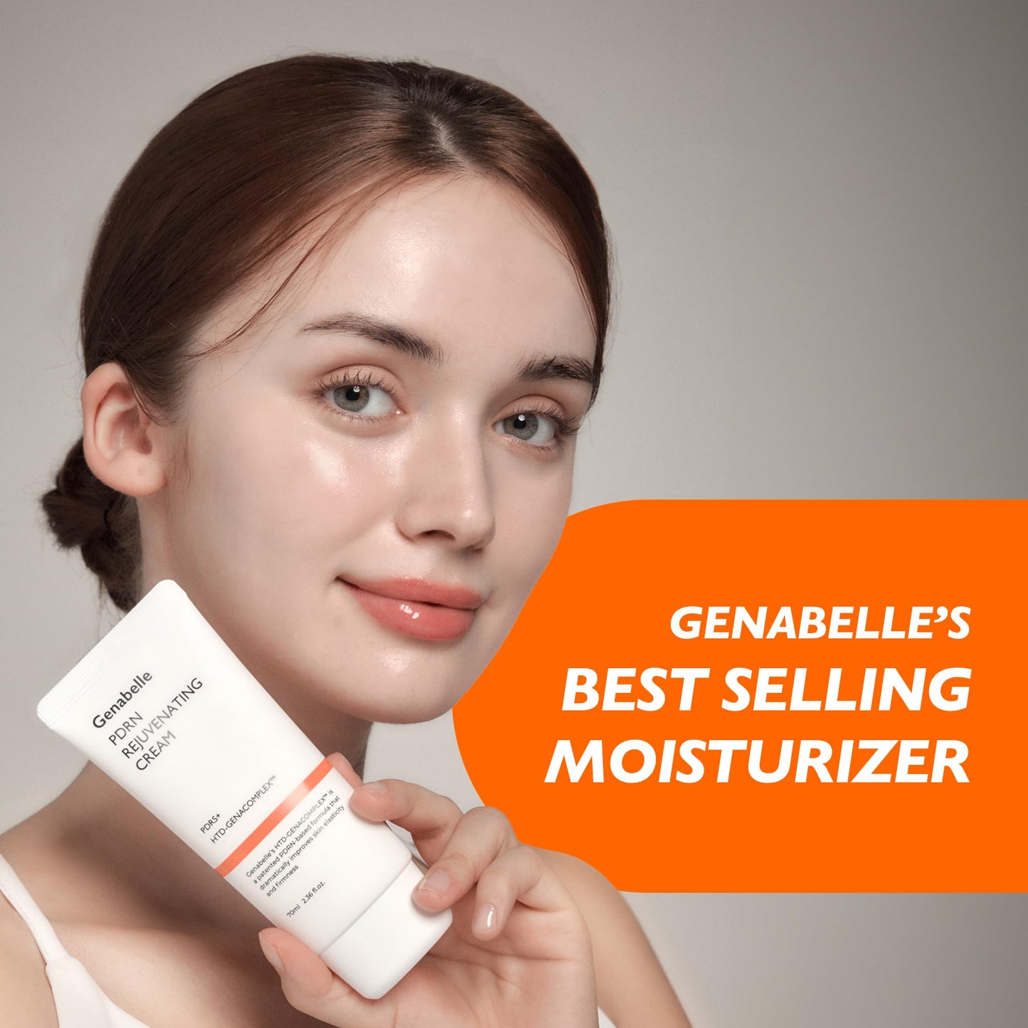 Genabelle PDRN Rejuvenating Cream - Lightweight Moisturizer with Original PDRN, CICA, Hyaluronic Acid - Nourishing, Hydrating, and Soothing Formula - 2.36 fl.oz C3