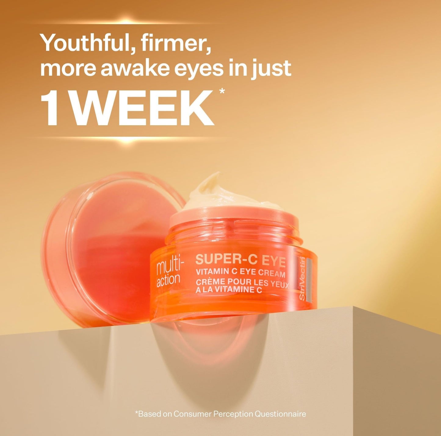 StriVectin Super-C Eye Vitamin C Eye Cream, Brightening and Firming, Boost Skin Dullness with Hyaluronic Acid, 0.51 Oz C3