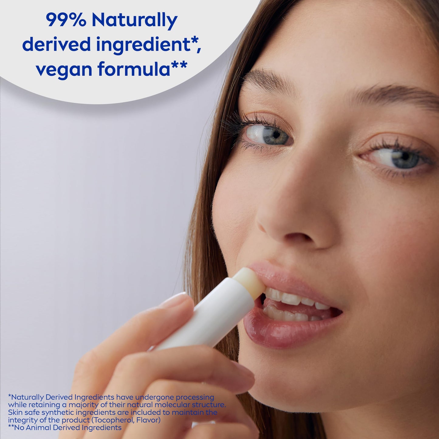 NIVEA Dewy Lip Care with Hyaluronic Acid, Lip Balm Leaves Visibly Less Noticeable Lip Lines and No Waxy Feel, 0.18 Oz, Pack of 4 C3