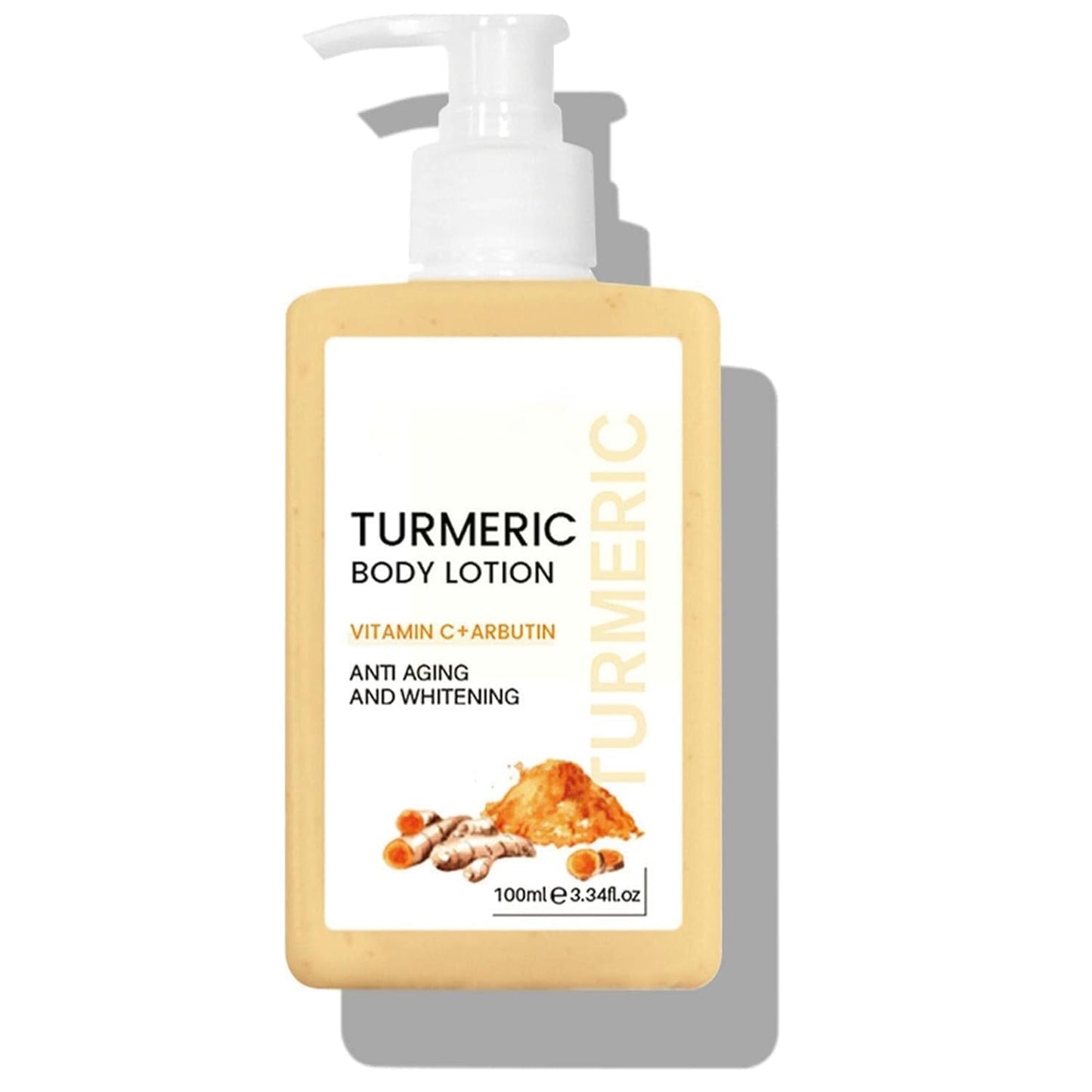100ml Turmeric Body Lotion Anti-Aging Long-lasting Moisturizing Smooth Skin Cream Turmeric Cream for Face,Moisturizing Body Lotion for Dry Skin C3
