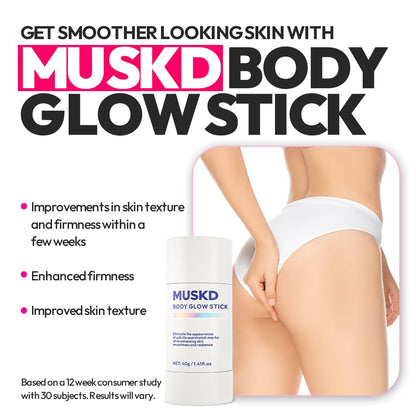 MUSKD Body Glow Stick - Retinol Body Cream, Body Glow Wand, Body Lotion for Dry Skin - Vitamin E & Antioxidants for Hydration - 40g / 1.41 fl oz C3