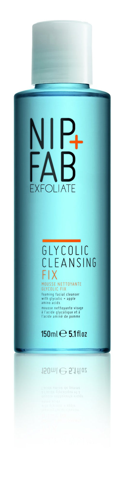 Nip + Fab Glycolic Acid Fix Foaming Cleanser for Face with Olive Oil, Exfoliating Resurfacing AHA Facial Cleansing Foam Wash for Exfoliation Even Tone Brighten Skin, Fine Lines and Wrinkles C3