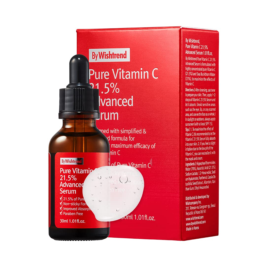 [By Wishtrend] Pure Vitamin C21.5% Advanced Serum 30ml, Clear and Healthier Skin, Korean vitamin c serum C3