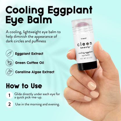 Cleen Beauty Everyday Essentials Skin Care Set, Blue Defense Serum + Cooling Eggplant Eye Balm + Rosehip Jelly Face Cleanser + Fragrance Free Face Wipes + Bakuchiol Antioxidant Renewing Serum C3