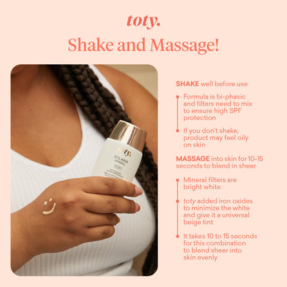 toty - Solaria Mineral SPF 50+ Antioxidant Sunscreen Serum- Mineral Tinted Face Sunscreen- Broad Spectrum- Universal Tint- Ultra Fluid - Water Resistant - By Sofia Vergara 50ml C3