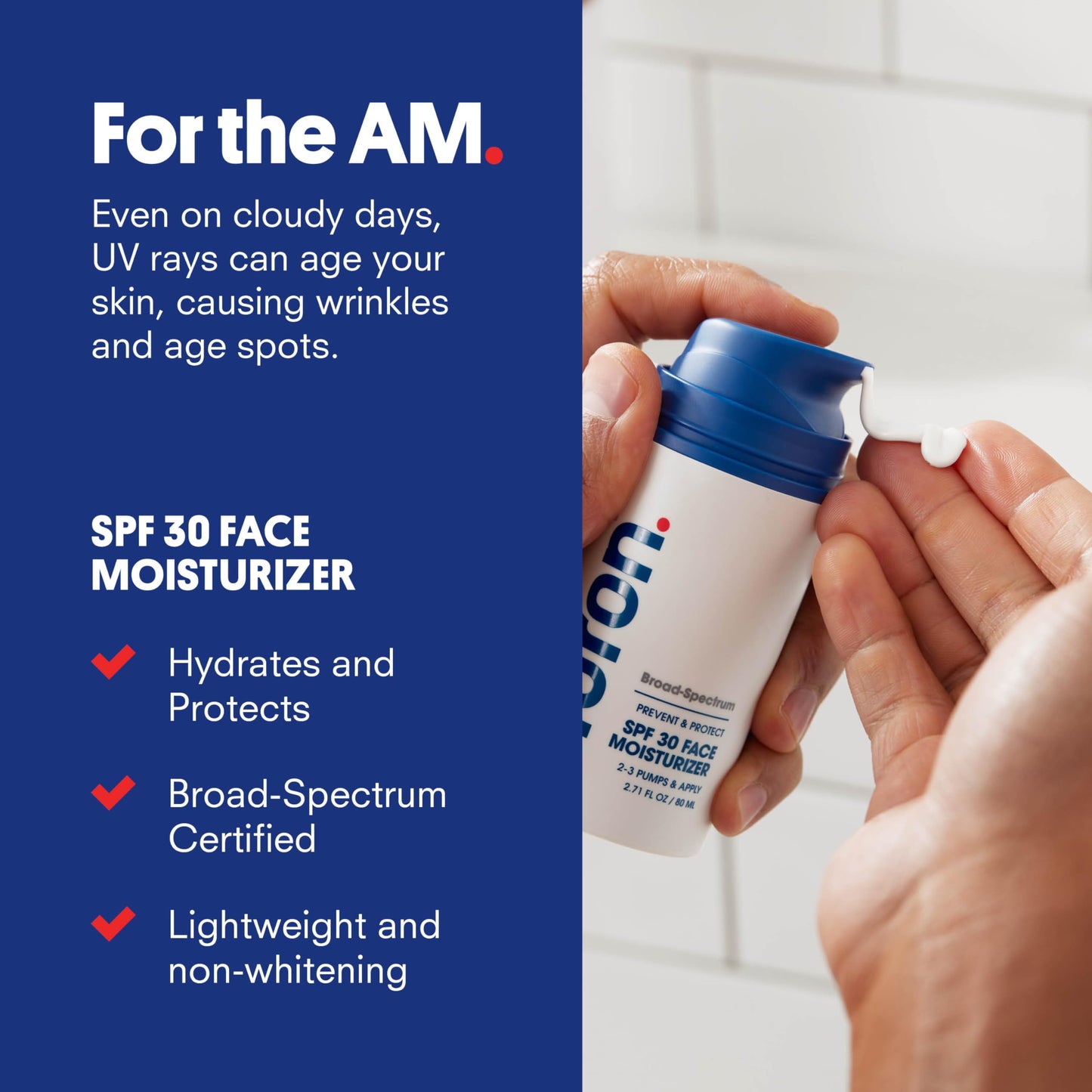 Huron AM/PM Face Moisturizer Bundle - Face Moisturizer With SPF 30 for Day & Soothing, Nourishing Facial Moisturizer for Night - Fights Signs of Aging & Hydrates Skin C3