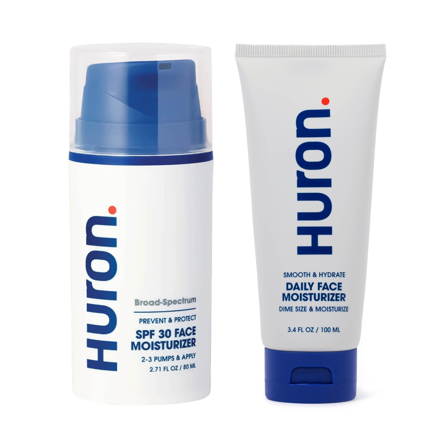 Huron AM/PM Face Moisturizer Bundle - Face Moisturizer With SPF 30 for Day & Soothing, Nourishing Facial Moisturizer for Night - Fights Signs of Aging & Hydrates Skin C3